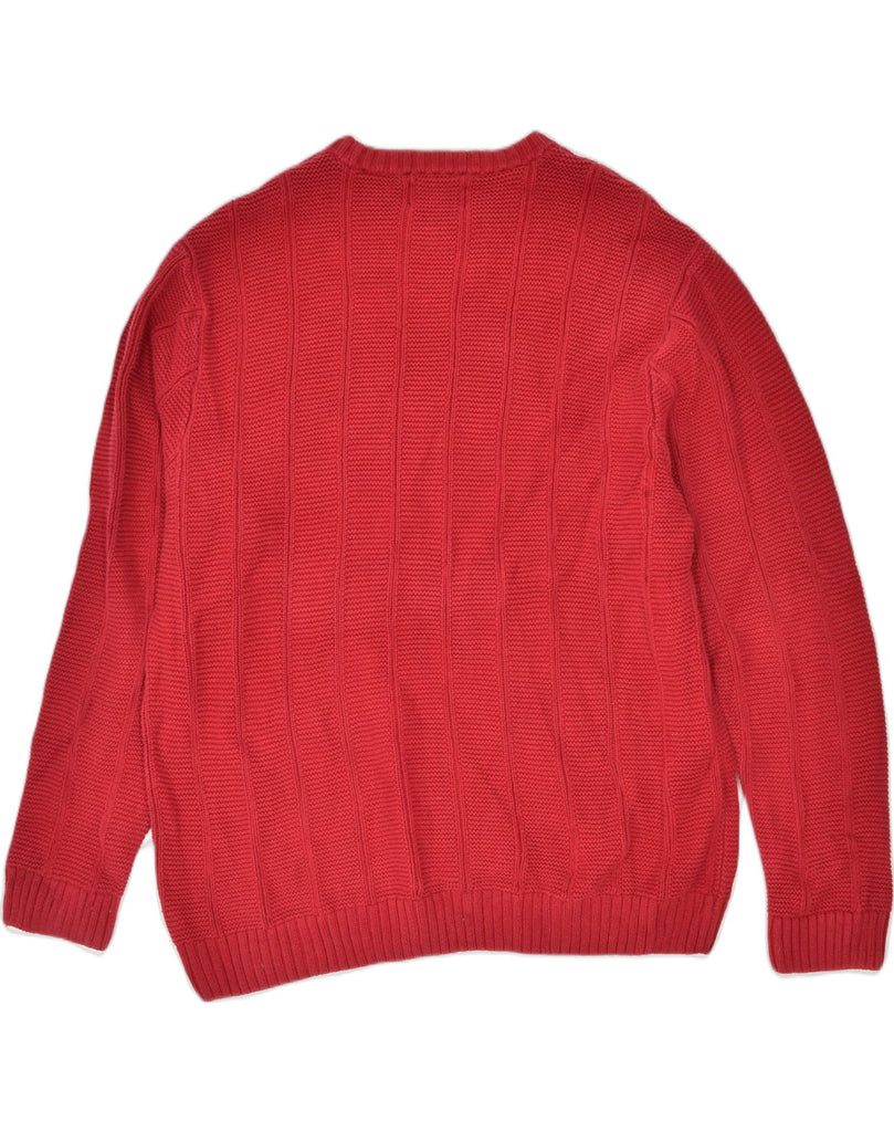 CHAPS Mens Crew Neck Jumper Sweater 2XL Red Cotton | Vintage | Thrift | Second-Hand | Used Clothing | Messina Hembry 