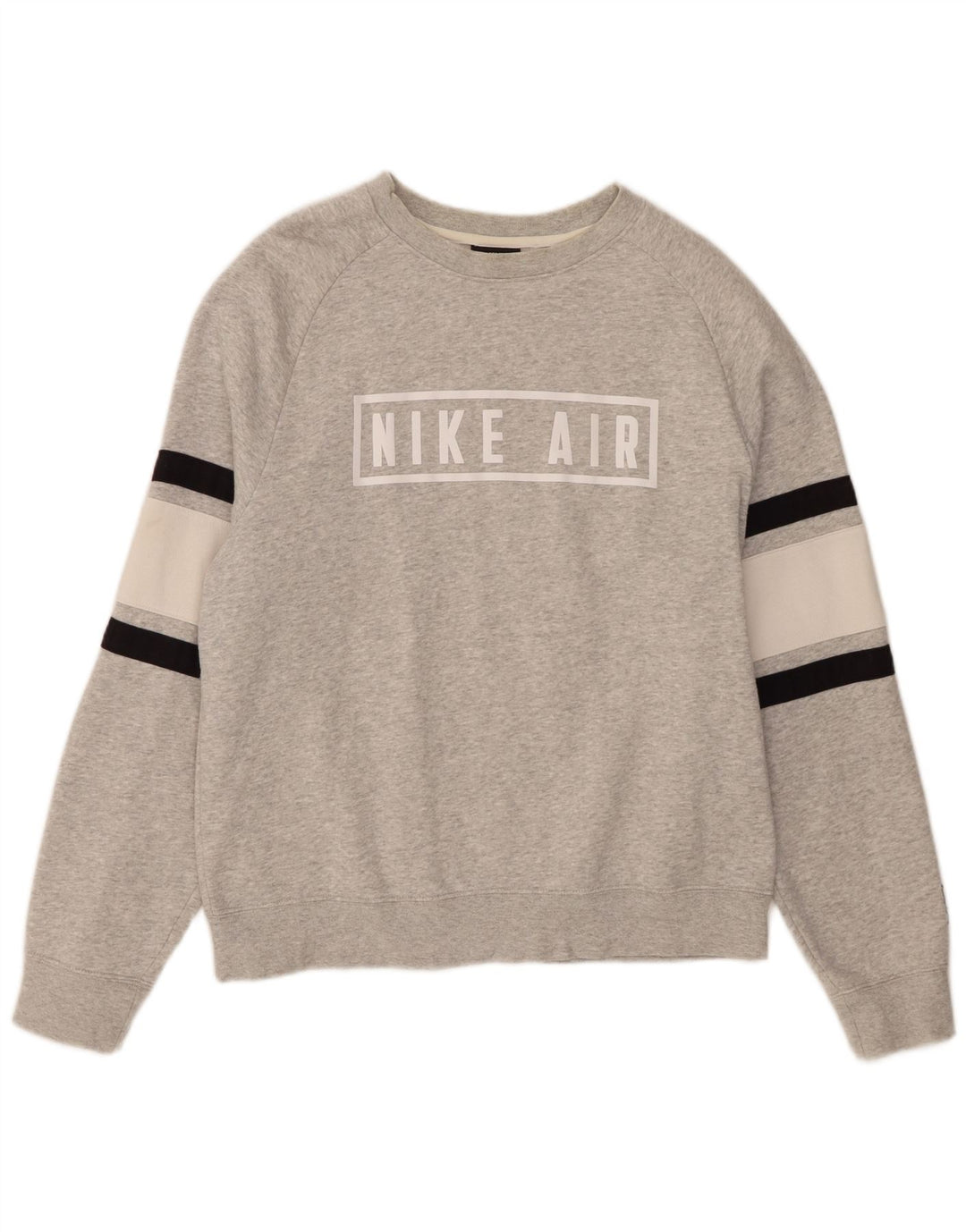 Nike Womens Graphic Oversized Sweatshirt Jumper Small Grey Colourblock