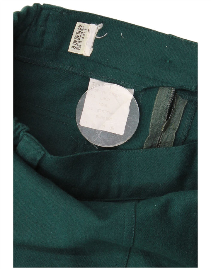 Vintage Womens Cargo Skirt IT 44 Medium W30 Green Wool