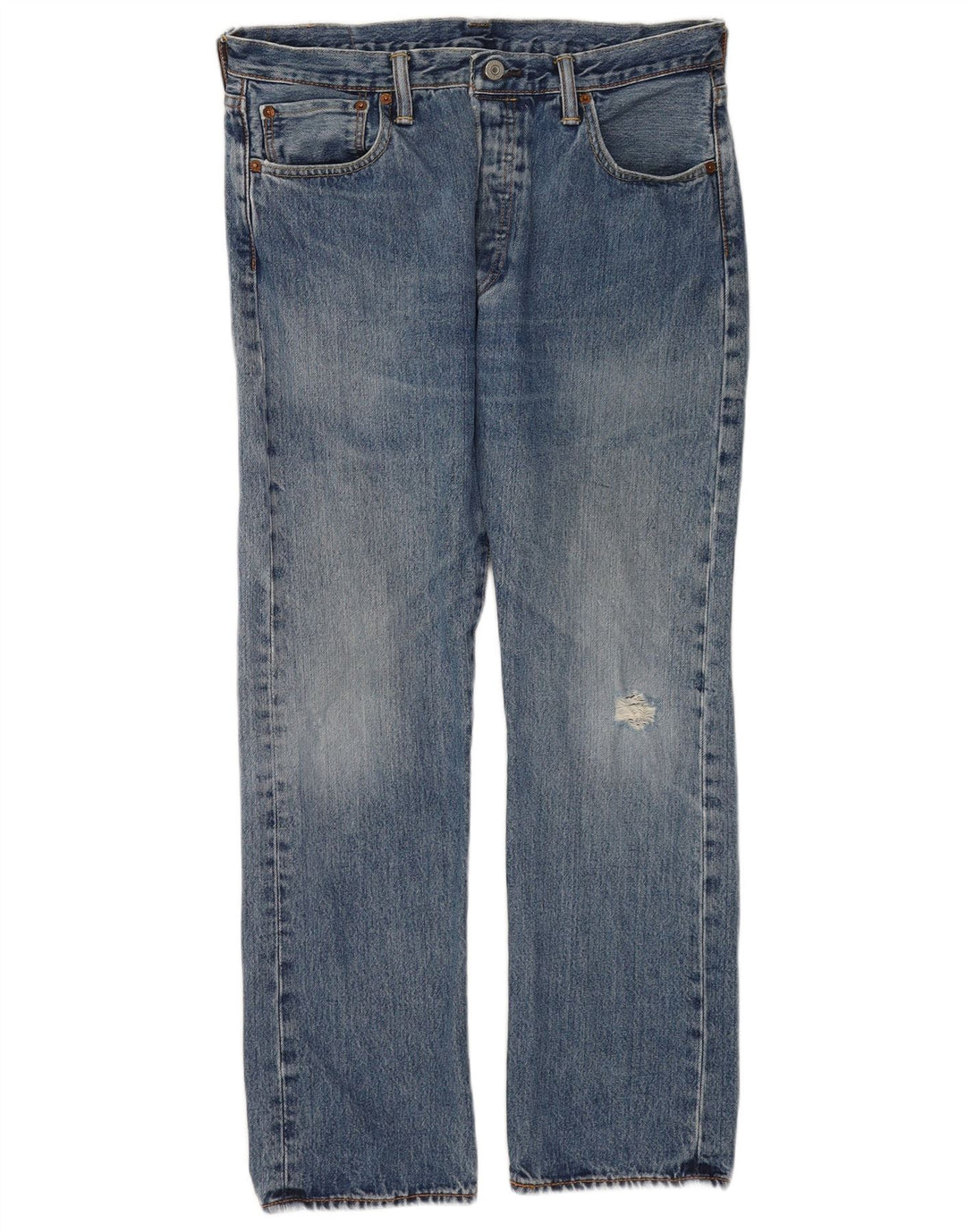 Levi's Mens 501 Straight Jeans W34 L30 Blue Cotton