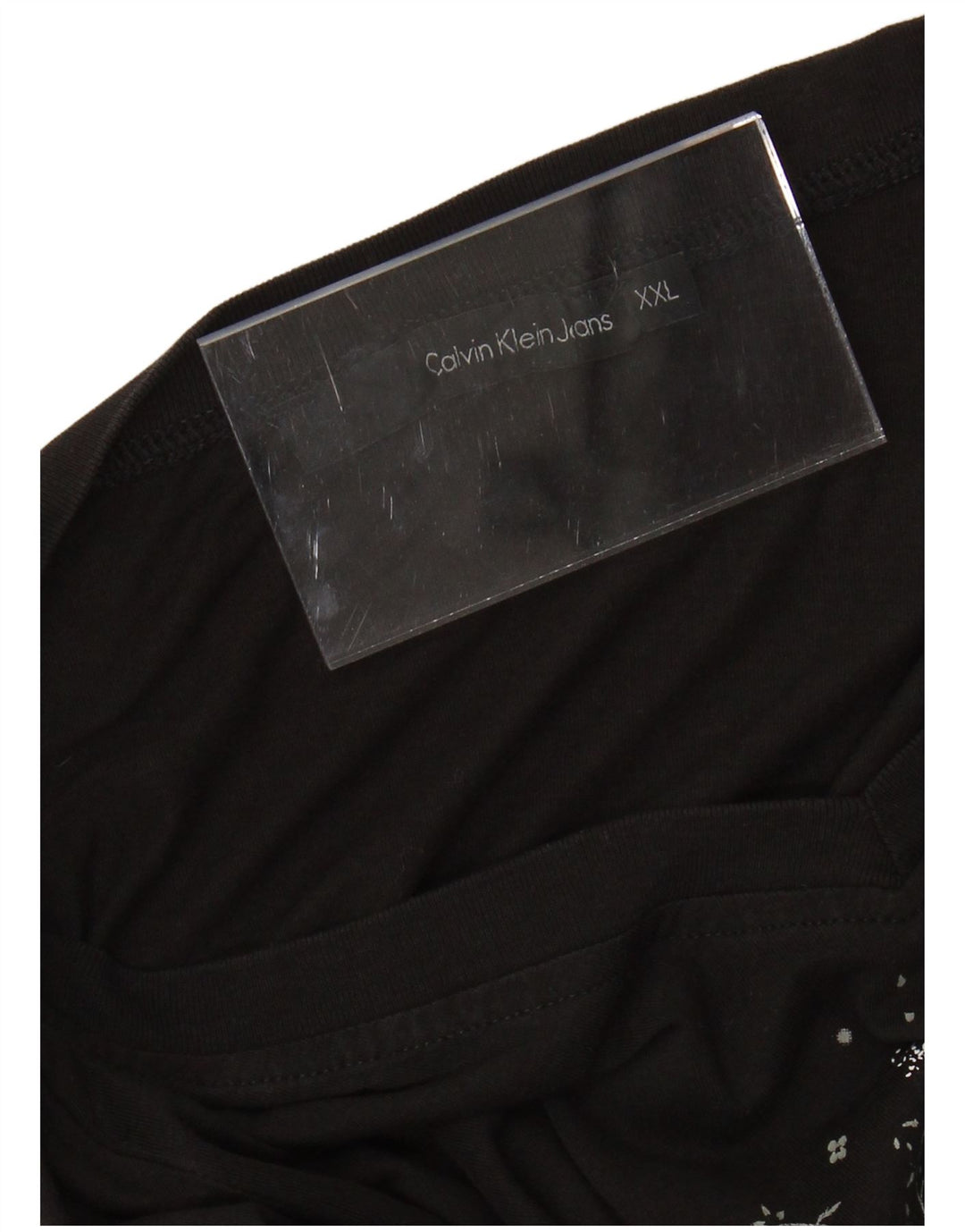 CALVIN KLEIN JEANS Womens Graphic T-Shirt Top UK 20 2XL Black