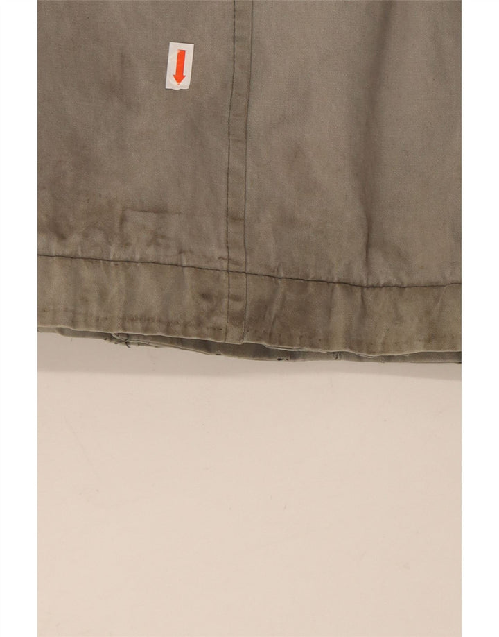 TIMBERLAND Mens Hooded Windbreaker Coat UK 38 Medium Grey Cotton