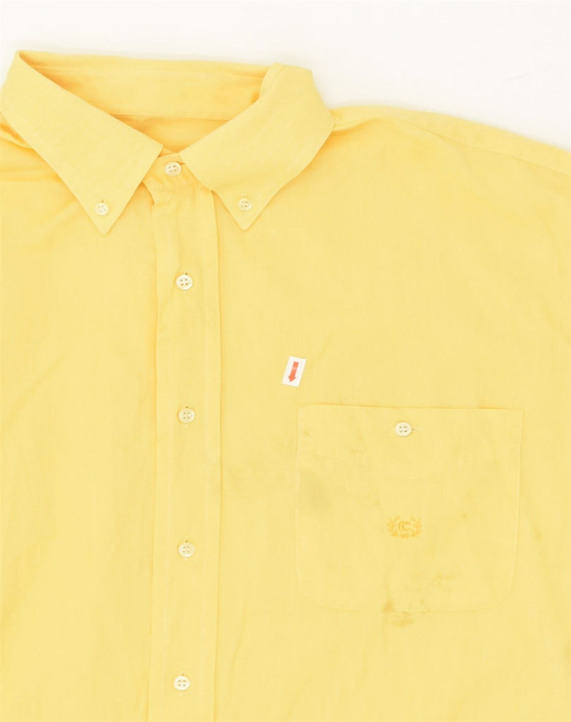 CARREL Mens Shirt Size 42 Large Yellow Cotton | Vintage Carrel | Thrift | Second-Hand Carrel | Used Clothing | Messina Hembry 