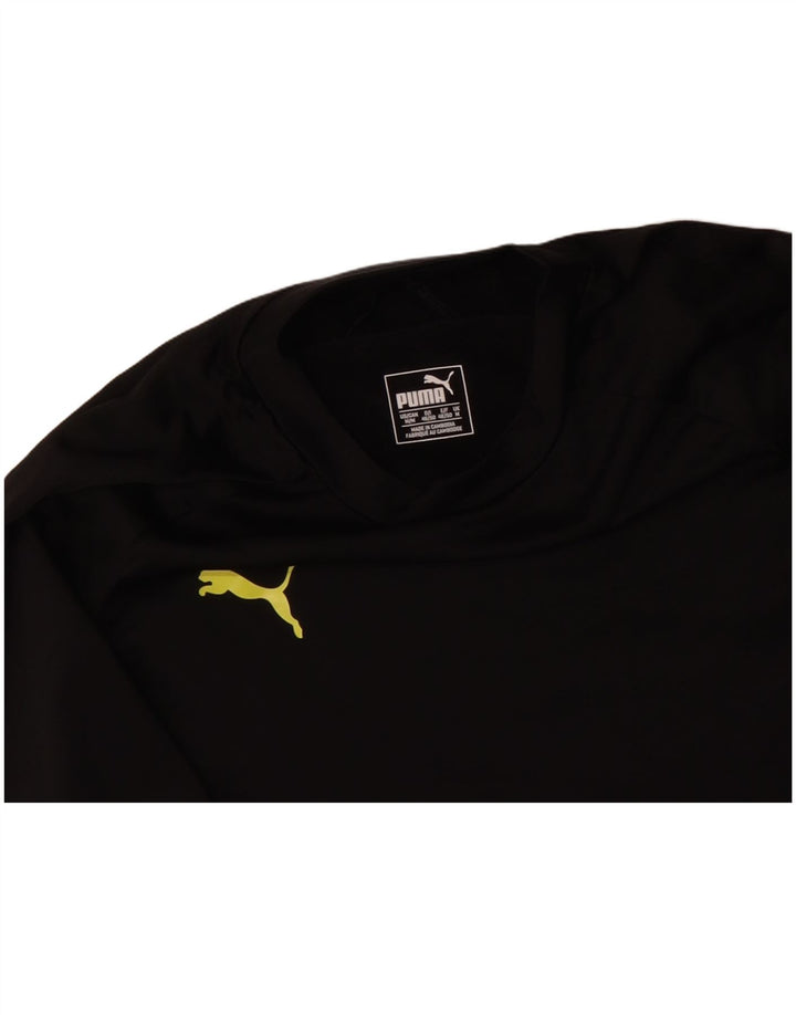 PUMA Mens Top Long Sleeve Medium Black Polyester