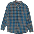 Nautica Mens Classic Fit Shirt 2XL Navy Blue Check Cotton