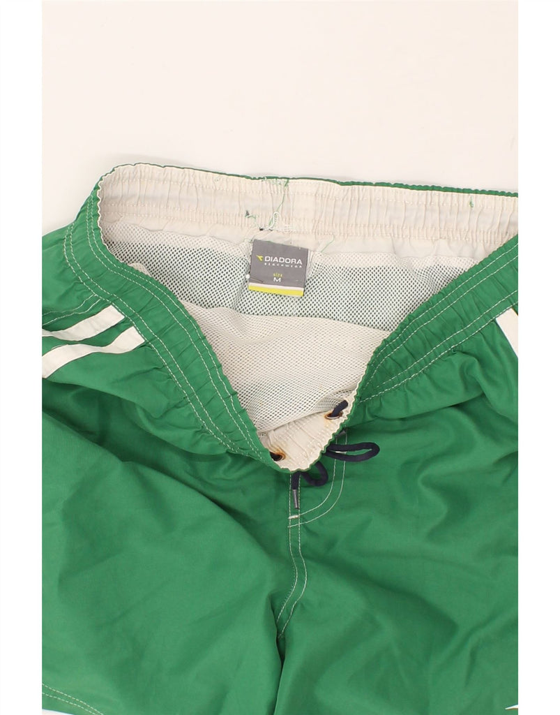 DIADORA Mens Sport Shorts Medium Green Polyester | Vintage Diadora | Thrift | Second-Hand Diadora | Used Clothing | Messina Hembry 