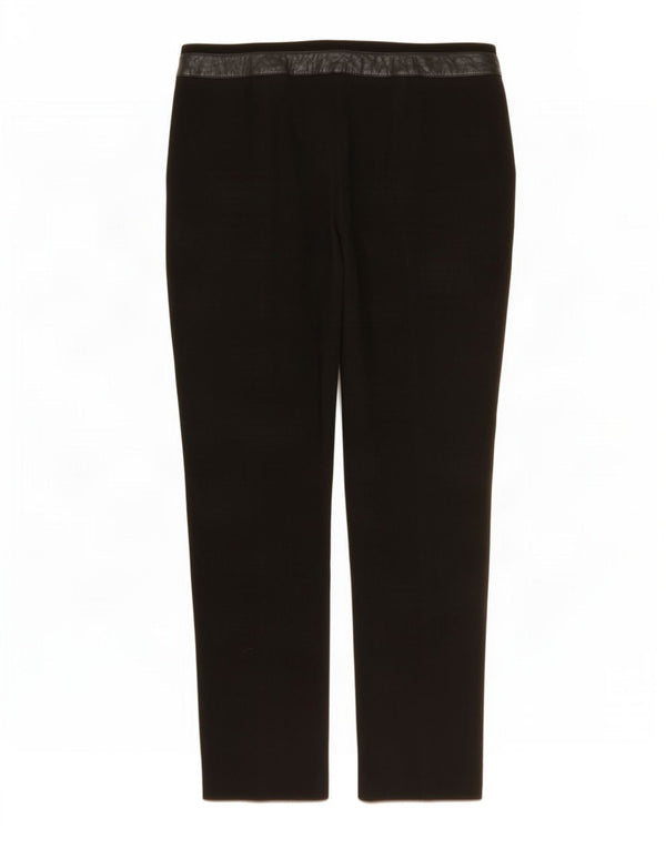 Marks & Spencer Womens Tapered Chino Trousers UK 16 Large W38 L30 Black