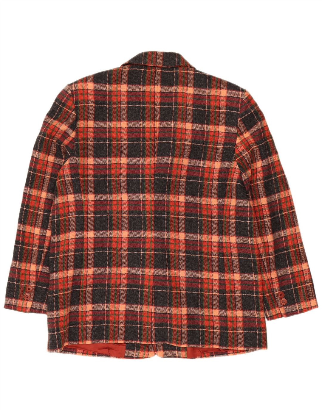 VINTAGE Womens 2 Button Blazer Jacket IT 47 Large Multicoloured Check