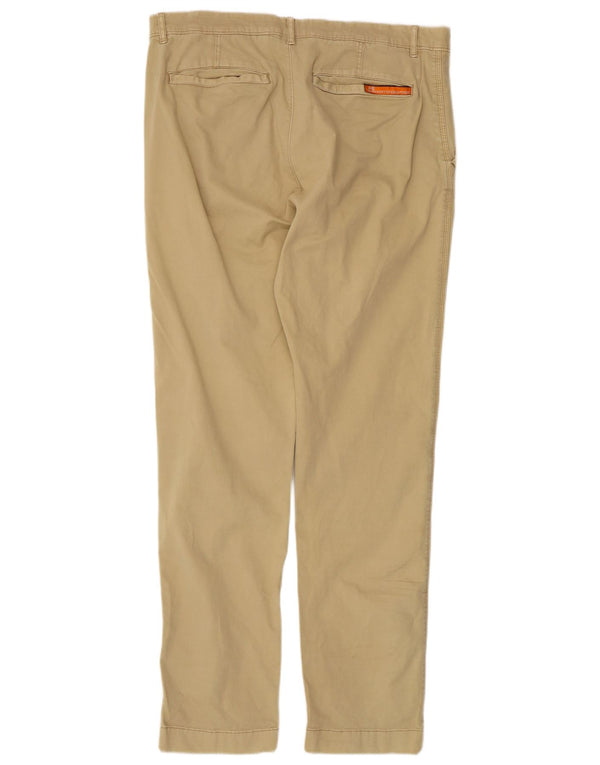 Superdry Mens Slim Chino Trousers XL W36 L31 Beige Cotton