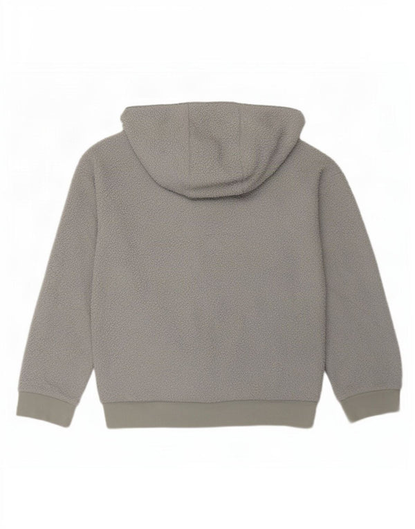Nike Boys Hooded Fleece Jacket 11-12 Years Medium Grey Polyester