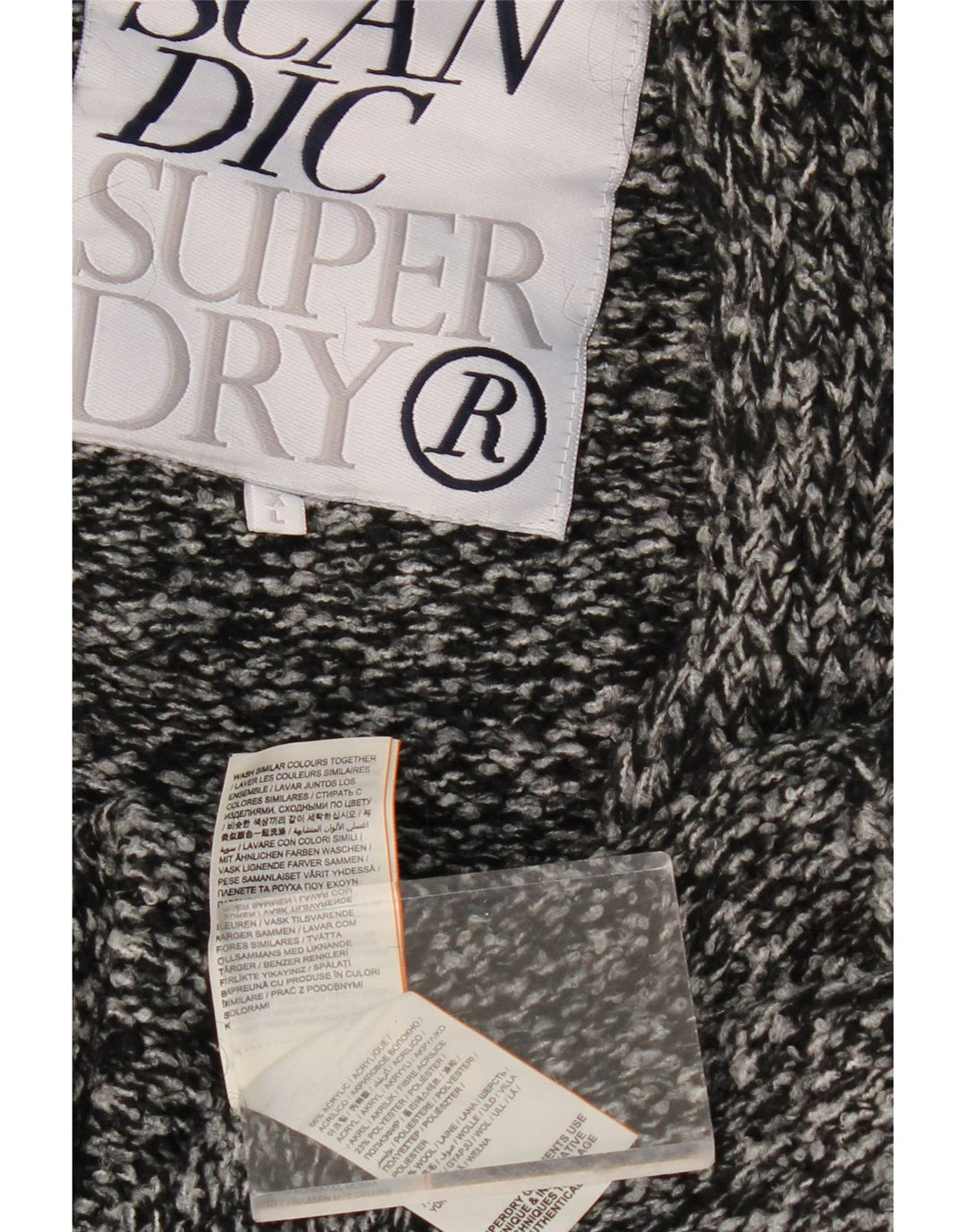 SUPERDRY Womens Oversized Longline Cardigan Sweater UK 18 XL Grey Flecked