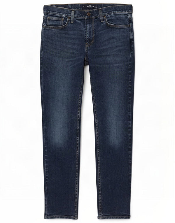 Hollister Mens Slim Straight Jeans W32 L32 Blue Cotton