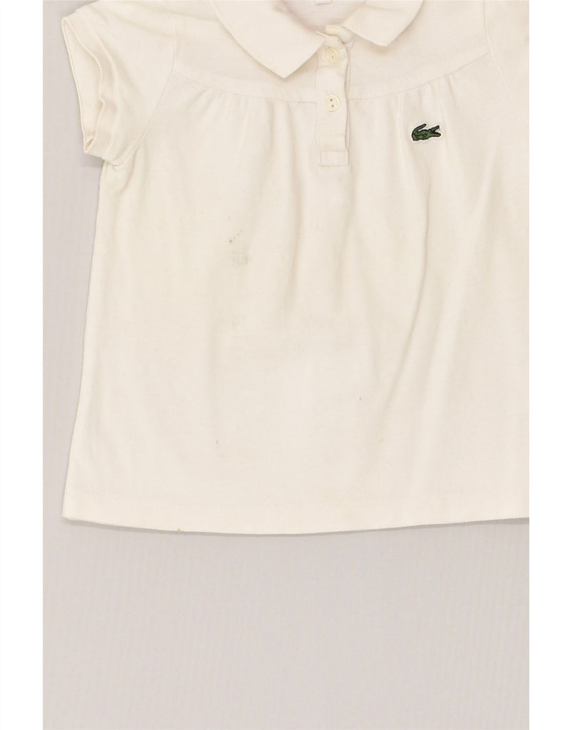 LACOSTE Girls Polo Shirt 3-4 Years White Cotton | Vintage Lacoste | Thrift | Second-Hand Lacoste | Used Clothing | Messina Hembry 