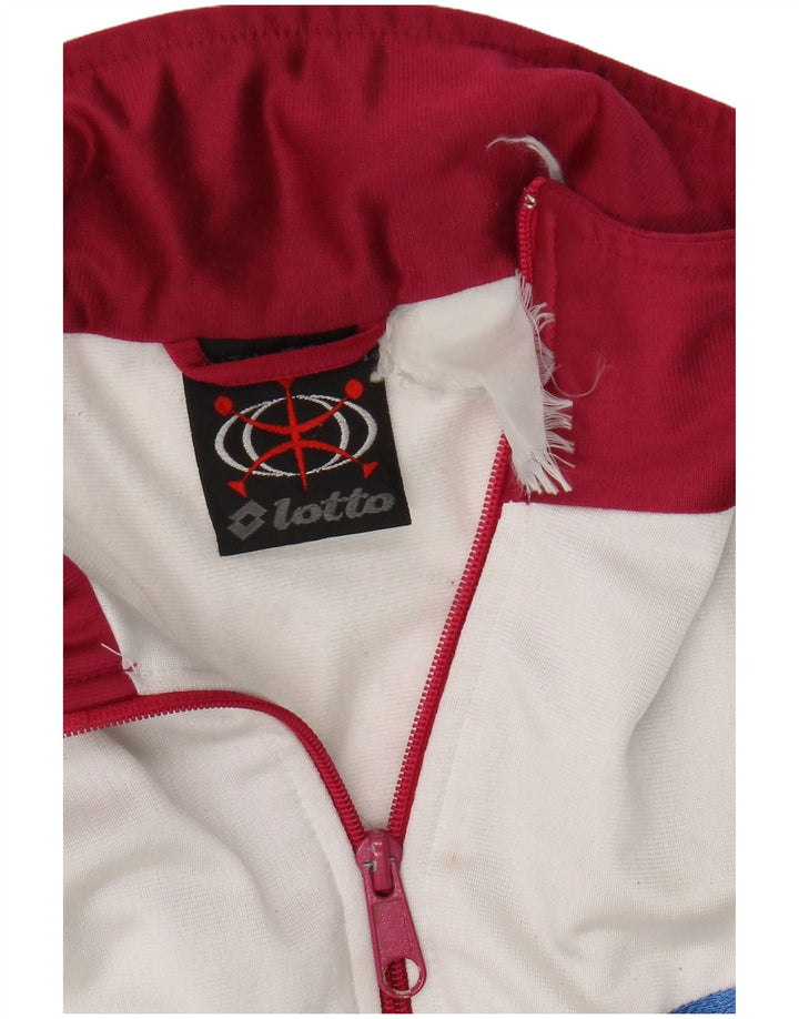 Lotto Mens Tracksuit Top Jacket Large Pink Colourblock