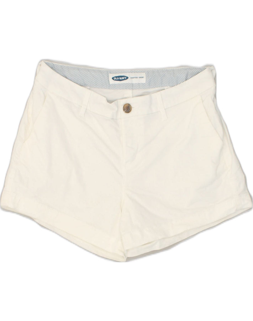 OLD NAVY Womens Chino Shorts US 2 XS W28 White Cotton | Vintage Old Navy | Thrift | Second-Hand Old Navy | Used Clothing | Messina Hembry 