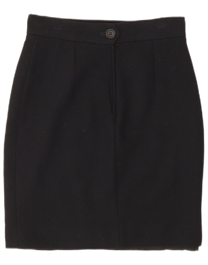 Moschino Womens Cheap and Chic Pencil Skirt UK 14 Medium W28 Black Wool