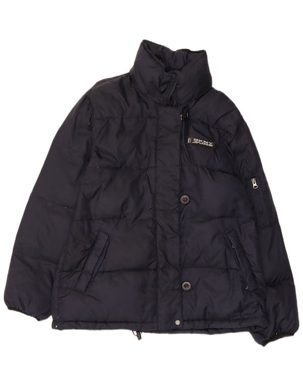 Dkny Womens Oversized Padded Jacket UK 10 Small Navy Blue Nylon