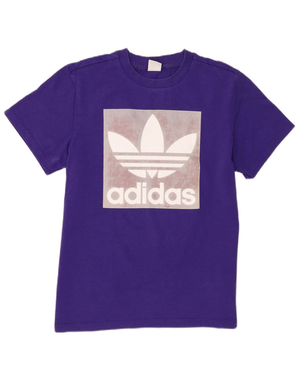 Adidas Mens Graphic T-Shirt Top Small Purple Cotton