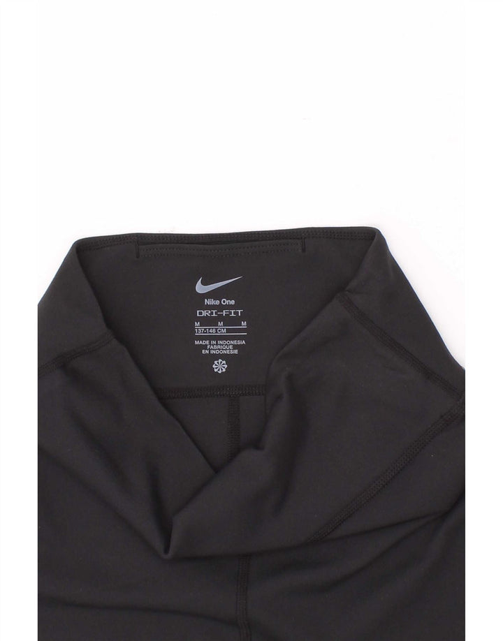 Nike Girls Dri Fit Sport Shorts 10-11 Years Medium Black Polyester