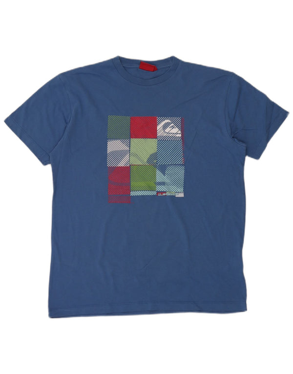 Quiksilver Mens Graphic T-Shirt Top Large Blue Cotton