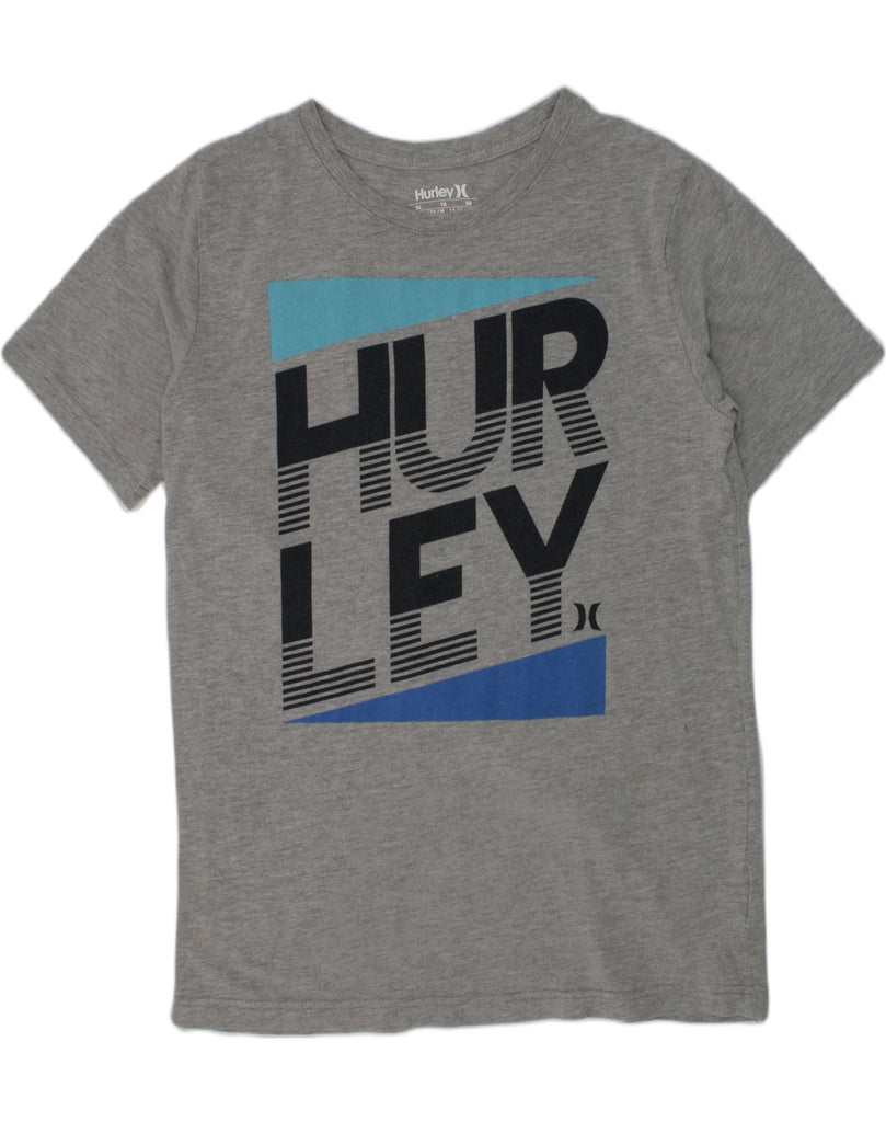 HURLEY Boys Graphic T-Shirt Top 13-14 Years XL Grey Cotton | Vintage Hurley | Thrift | Second-Hand Hurley | Used Clothing | Messina Hembry 