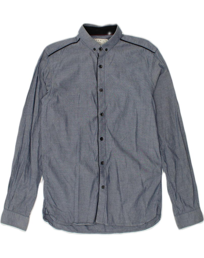 JACK & JONES Mens Premium Shirt Small Grey Cotton | Vintage Jack & Jones | Thrift | Second-Hand Jack & Jones | Used Clothing | Messina Hembry 