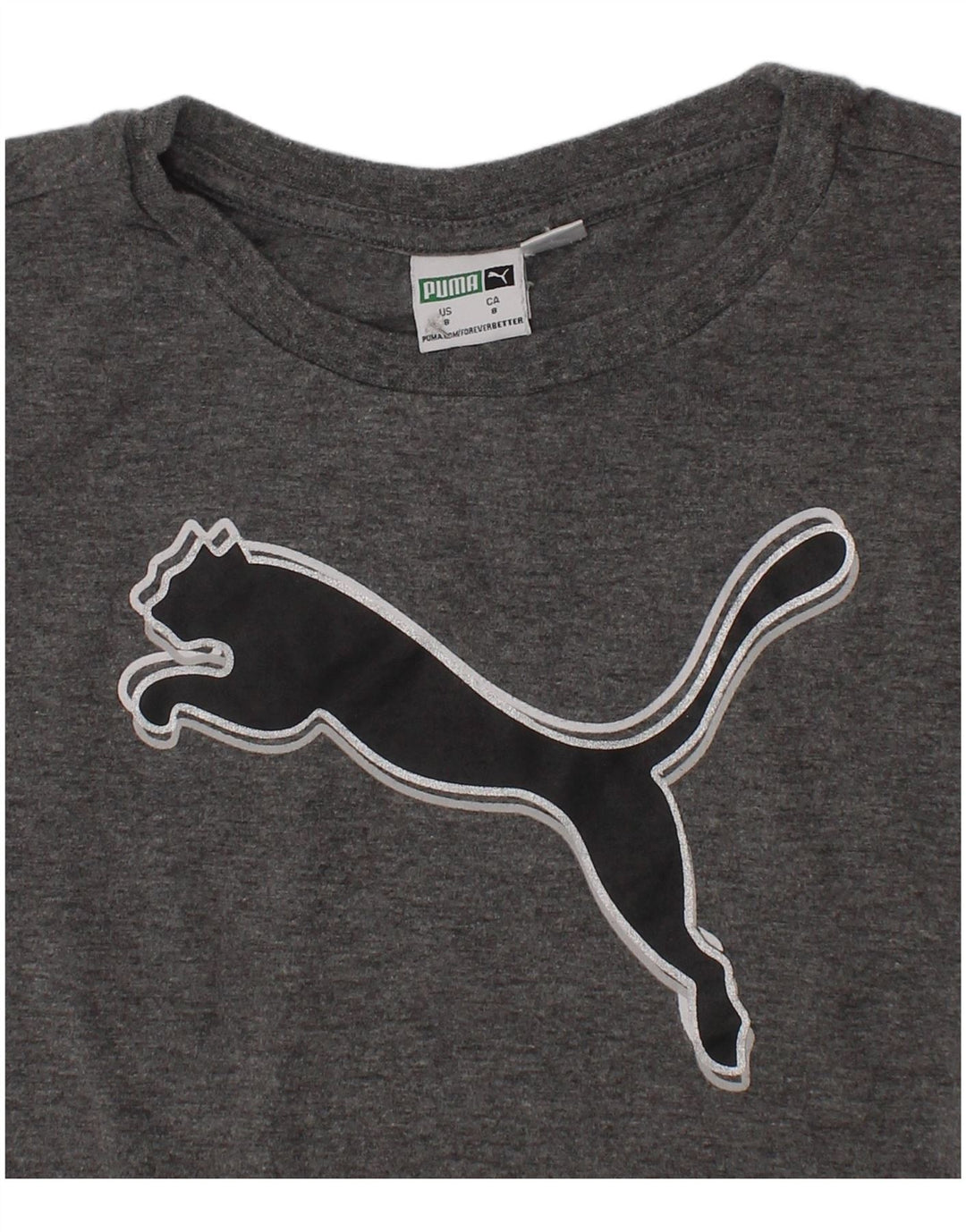 Puma Boys Graphic T-Shirt Top 7-8 Years Grey