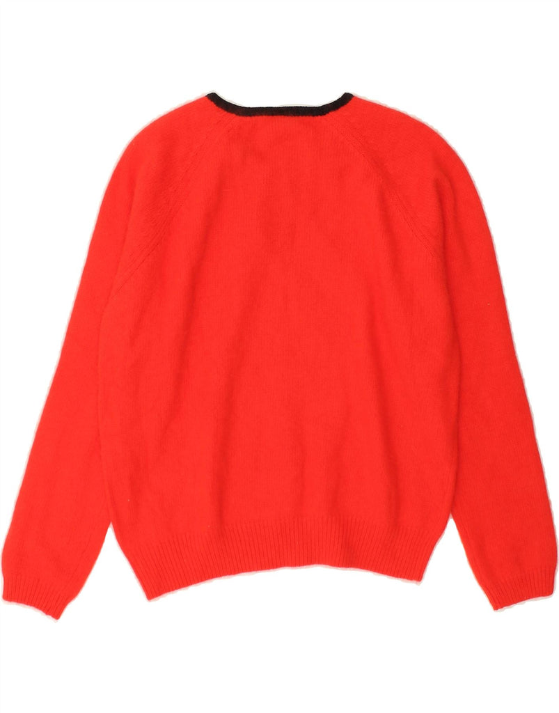 VINTAGE Womens Crew Neck Jumper Sweater UK 16 Large Red Angora | Vintage Vintage | Thrift | Second-Hand Vintage | Used Clothing | Messina Hembry 