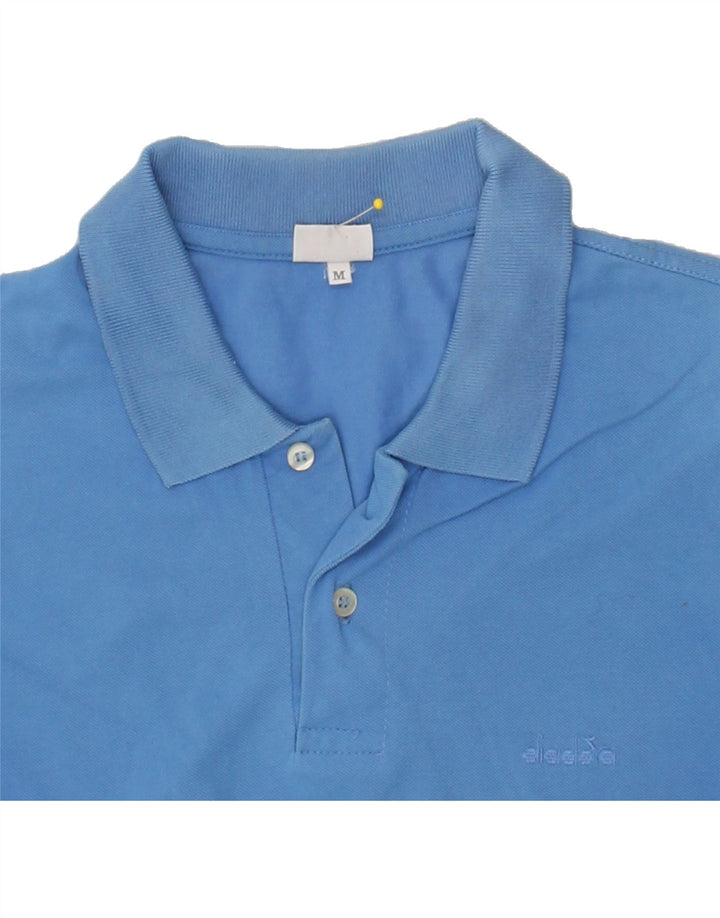 DIADORA Mens Polo Shirt Medium Blue Cotton Vintage Diadora and Second-Hand Diadora from Messina Hembry 