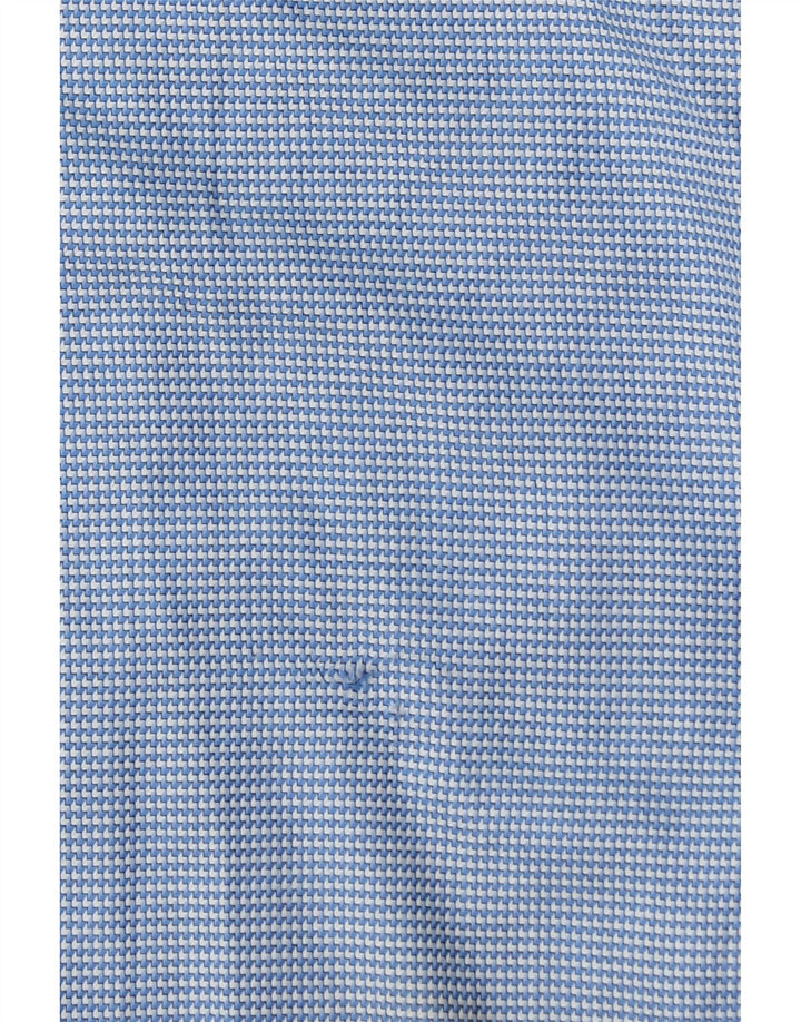 Calvin Klein Mens Slim Fit Shirt Size 40 15 3/4 Medium Blue Geometric