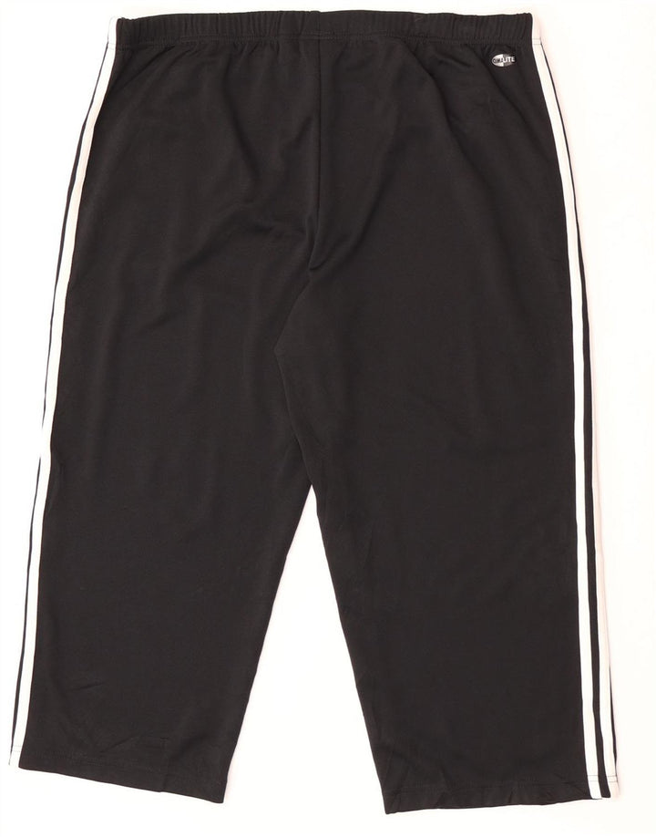 Adidas Womens Climalite Capri Tracksuit Trousers UK 18 XL  Black Polyester