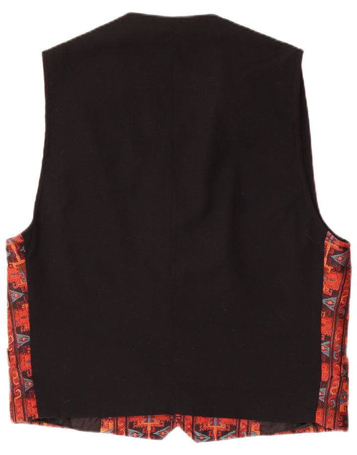 Umberto Ginocchietti Mens Waistcoat Medium Red Geometric