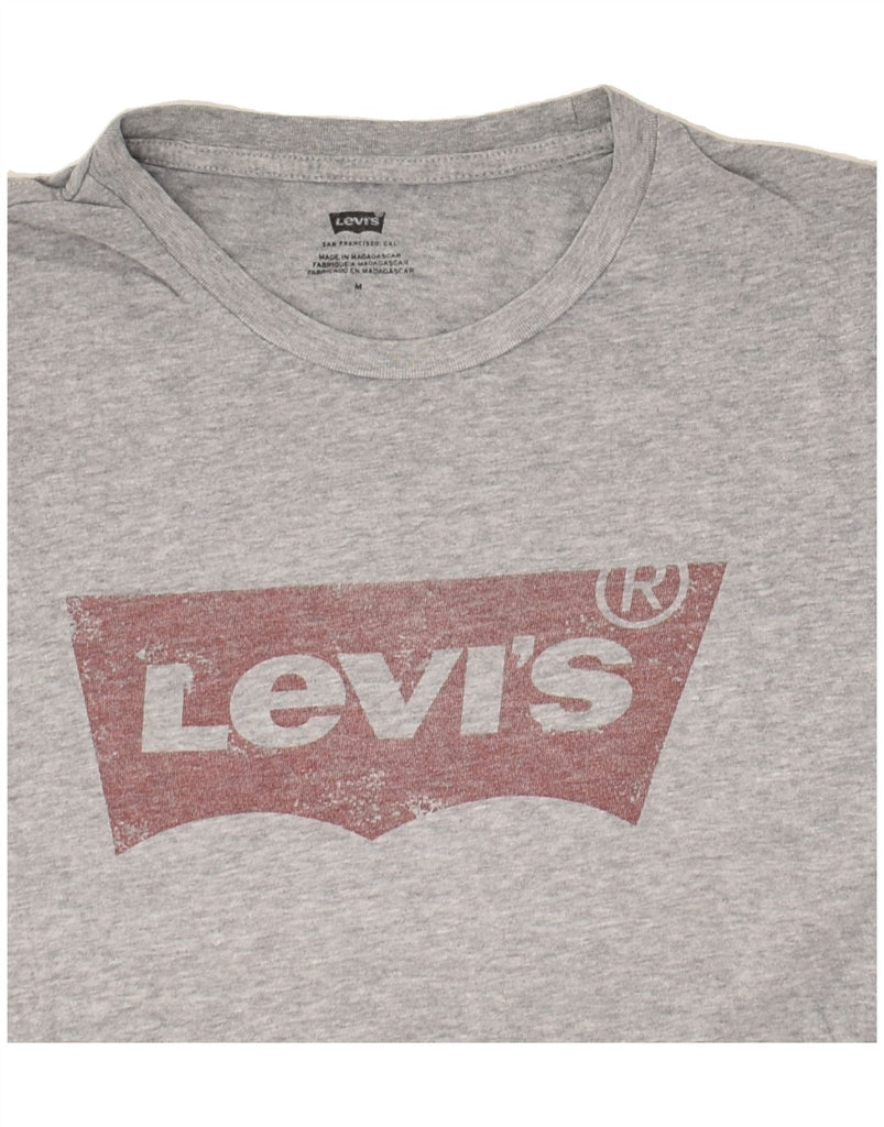 LEVI'S Mens Graphic T-Shirt Top Medium Grey Cotton | Vintage Levi's | Thrift | Second-Hand Levi's | Used Clothing | Messina Hembry 