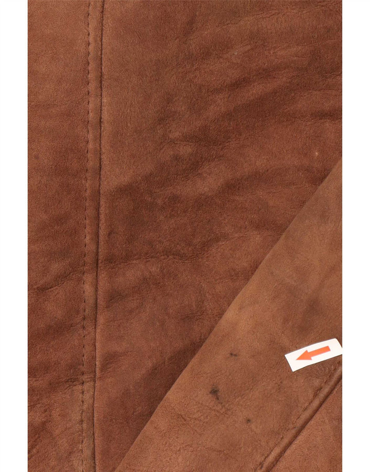Vintage Mens Shearling Overcoat UK 40 Large Brown
