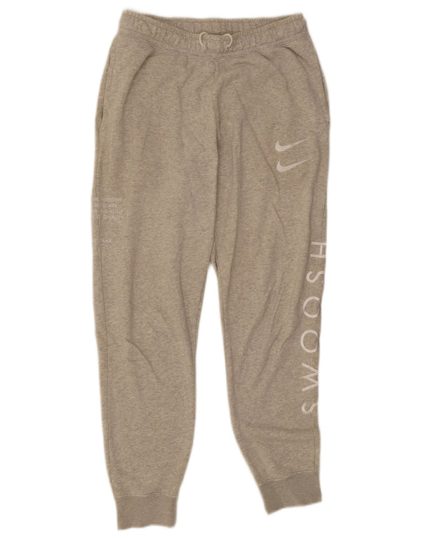 Nike Mens Swoosh Graphic Tracksuit Trousers Joggers Small Grey Flecked