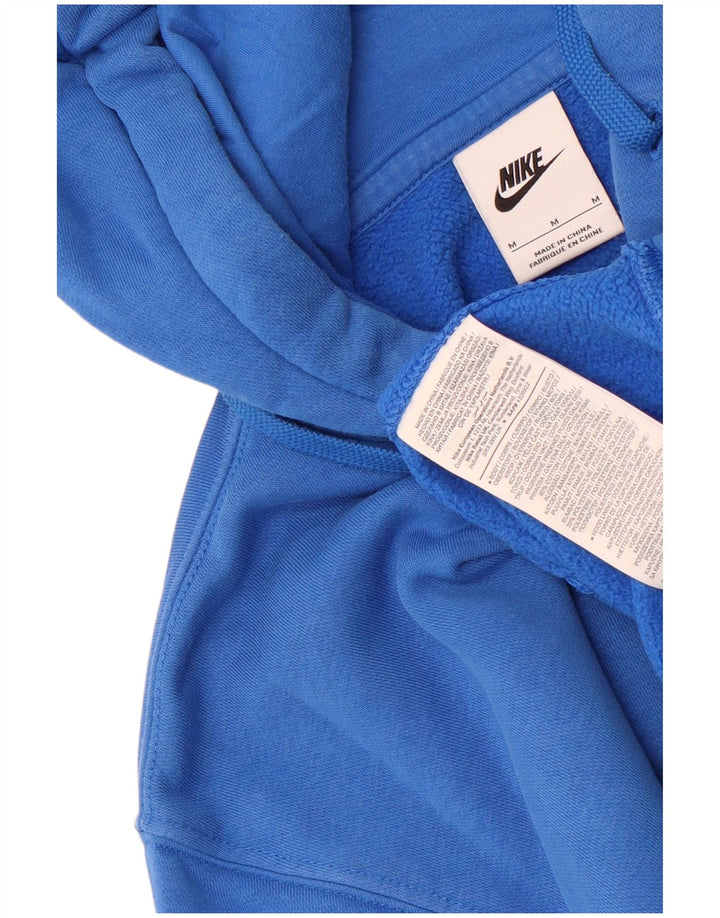 Nike Mens Hoodie Jumper Medium Blue Cotton