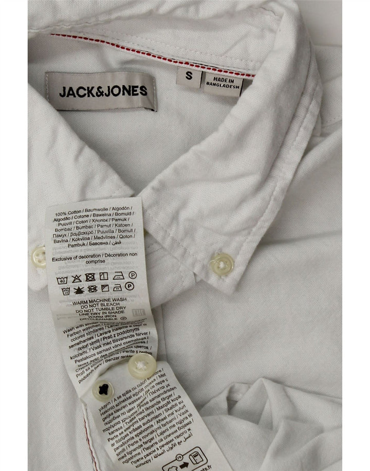 Jack & Jones Mens Shirt Small White Cotton