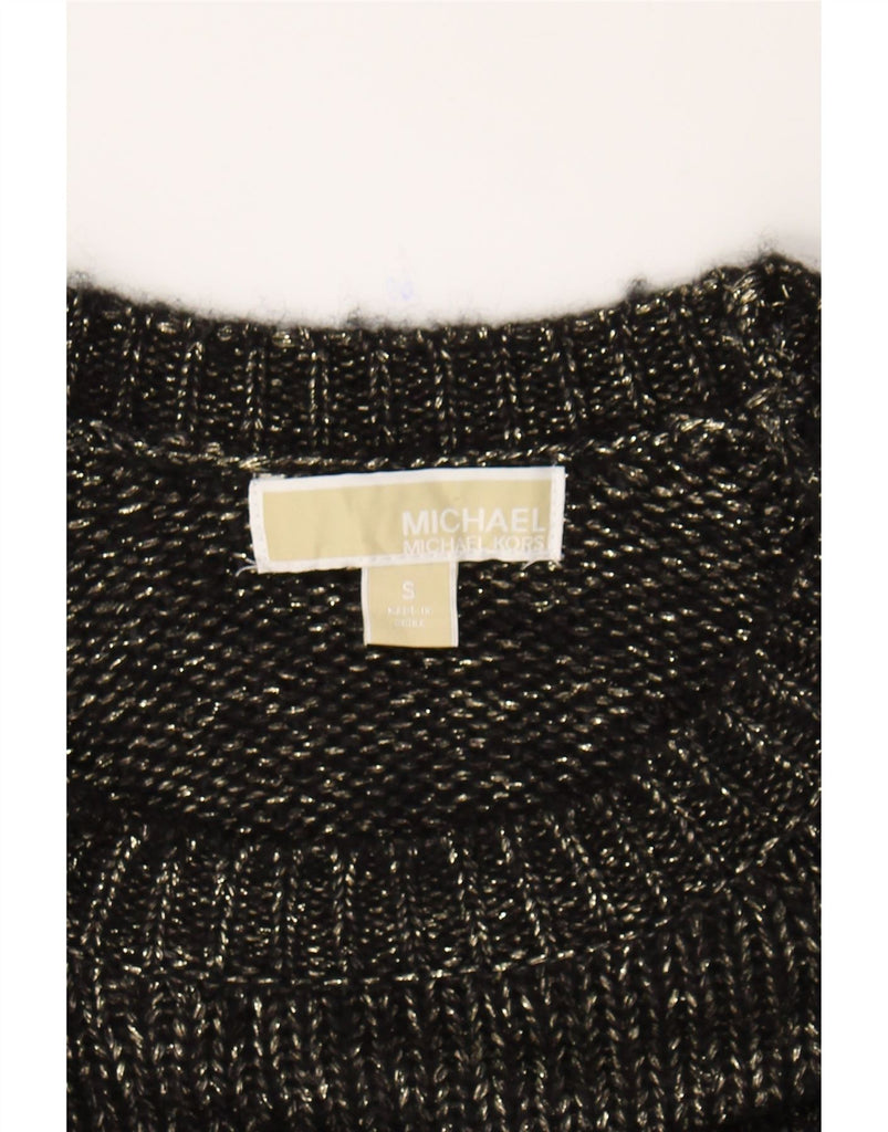 MICHAEL KORS Womens Oversized Poncho Jumper UK 10 Small Black Acrylic Vintage Michael Kors and Second-Hand Michael Kors from Messina Hembry 