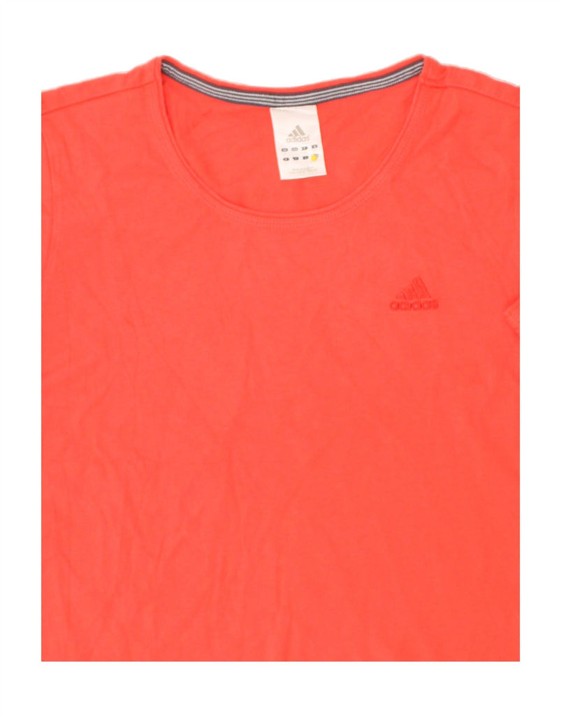 ADIDAS Womens T-Shirt Top UK 12 Medium  Red Cotton | Vintage Adidas | Thrift | Second-Hand Adidas | Used Clothing | Messina Hembry 