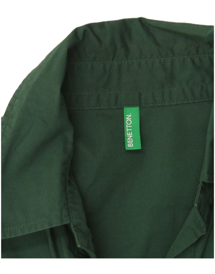 Benetton Womens Pullover Shirt UK 12 Medium Green