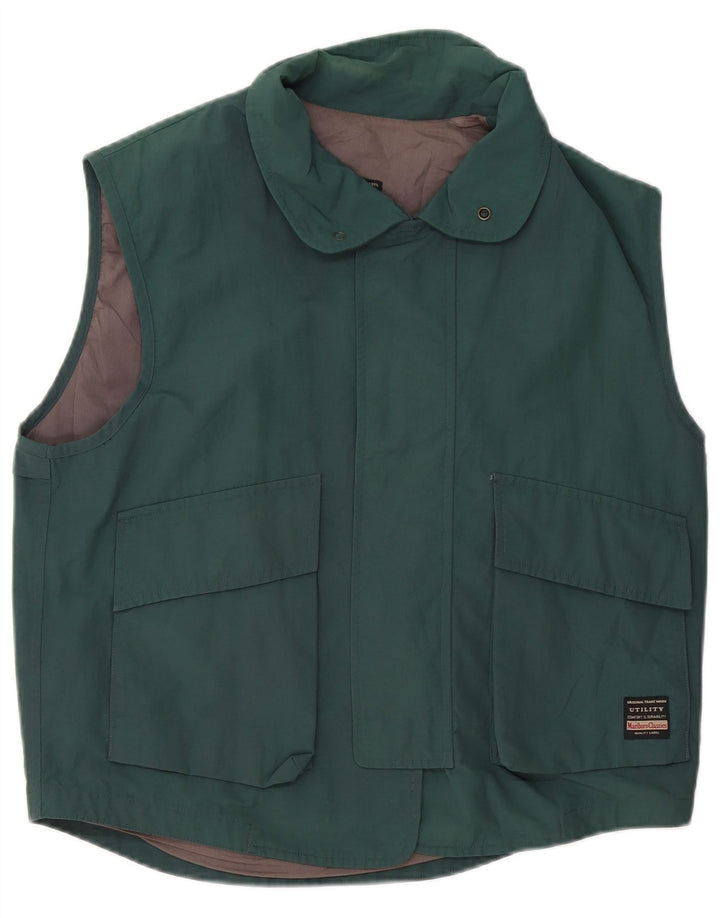 Marlboro Classics Mens Utility Gilet UK 40 Large Green Polyester