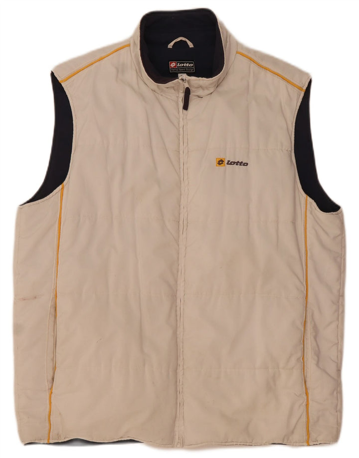 Lotto Mens Padded Gilet UK 38 Medium Beige