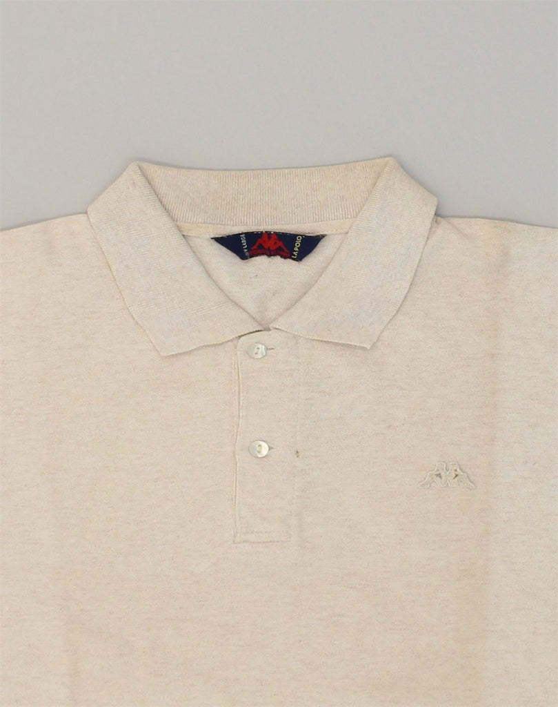 KAPPA Mens Polo Shirt Large Beige Cotton | Vintage Kappa | Thrift | Second-Hand Kappa | Used Clothing | Messina Hembry 