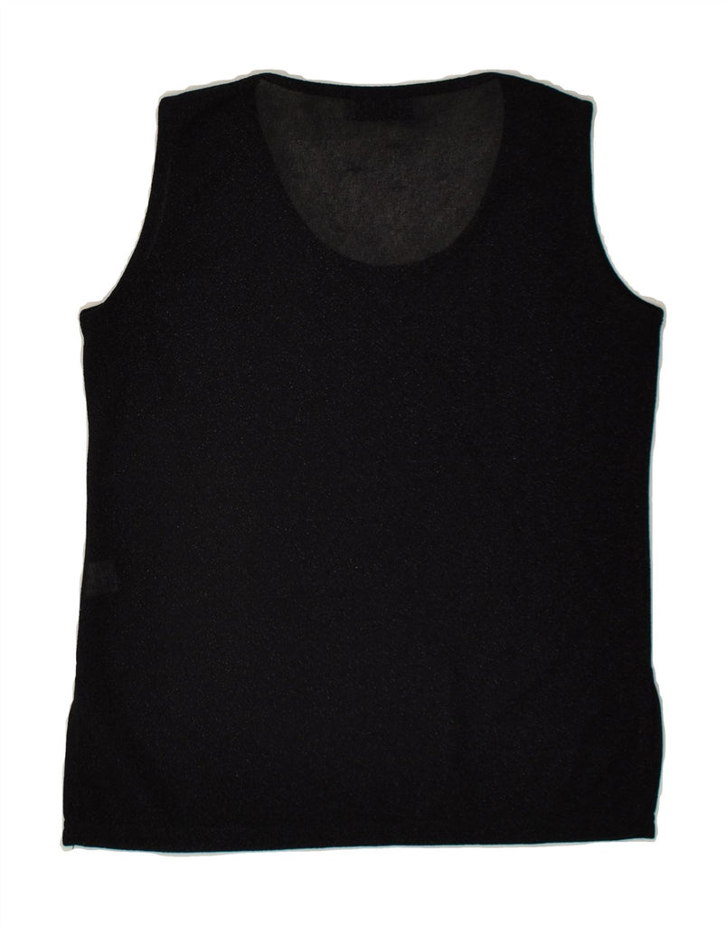 BAGARRY Womens Vest Top IT 44 Medium Black Polyester | Vintage Bagarry | Thrift | Second-Hand Bagarry | Used Clothing | Messina Hembry 