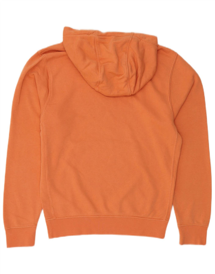 NIKE Mens Hoodie Jumper XS Orange Cotton
