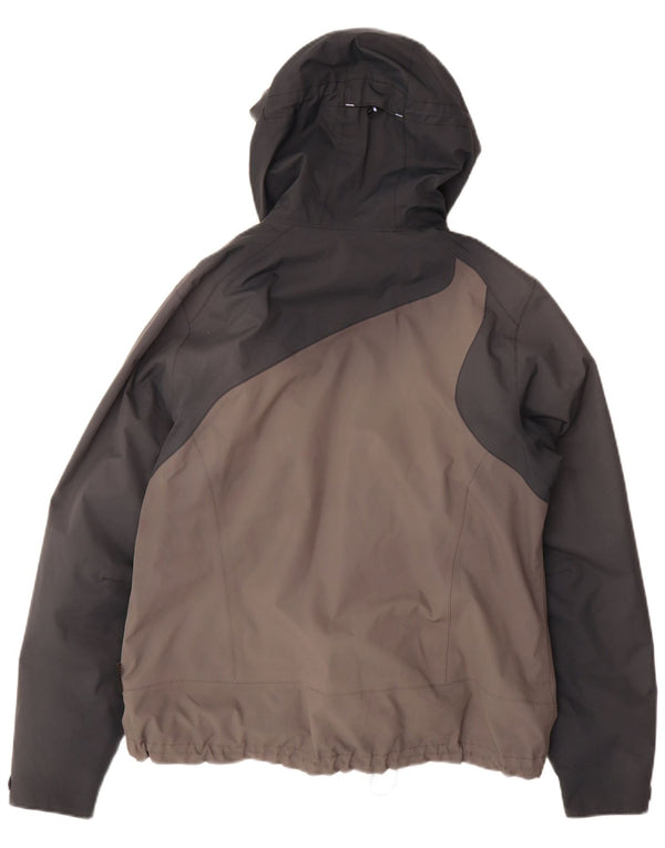 Jack Wolfskin Womens Windbreaker Jacket UK 16 Large Black Colourblock