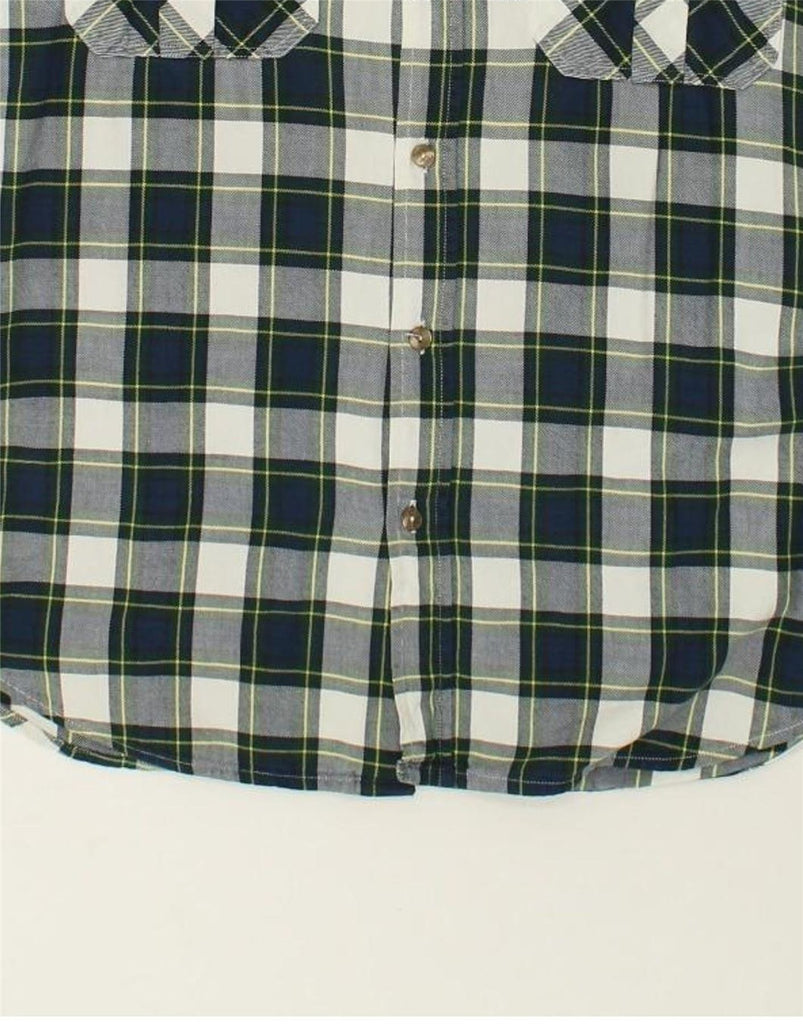 BAILO Mens Flannel Shirt Size 39 Medium Navy Blue Check Vintage Bailo and Second-Hand Bailo from Messina Hembry 