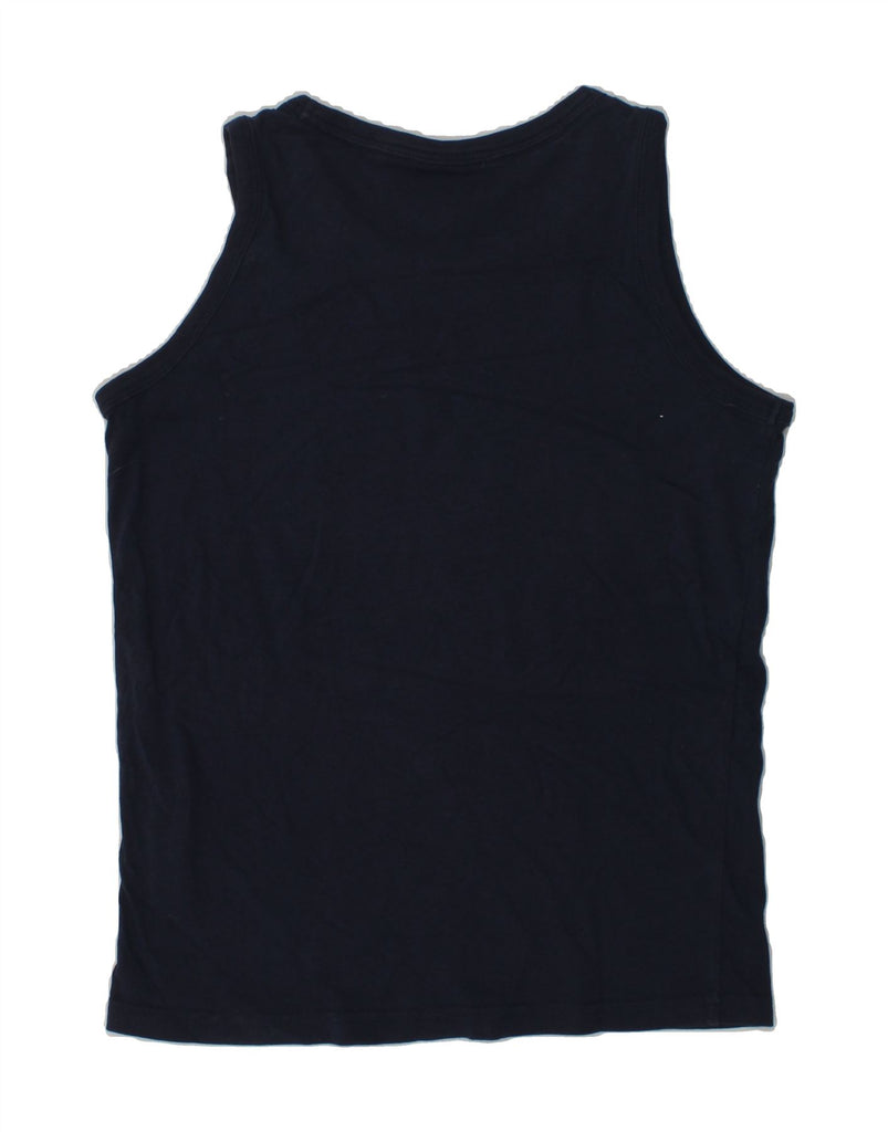 CHAMPION Boys Graphic Vest Top 9-10 Years Medium  Navy Blue Cotton | Vintage Champion | Thrift | Second-Hand Champion | Used Clothing | Messina Hembry 