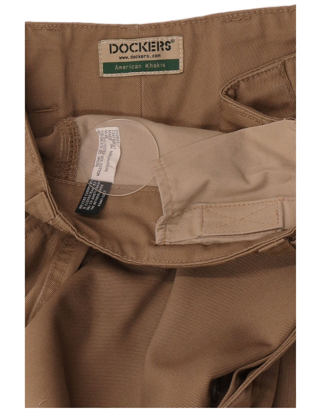 Dockers Mens Khakis Straight Cargo Trousers W34 L34 Beige Polyester