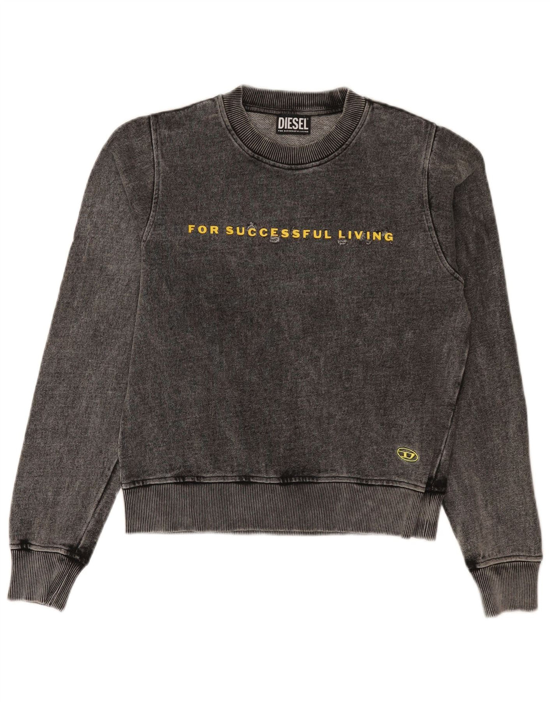 Diesel Mens Graphic Sweatshirt Jumper 2XS Grey